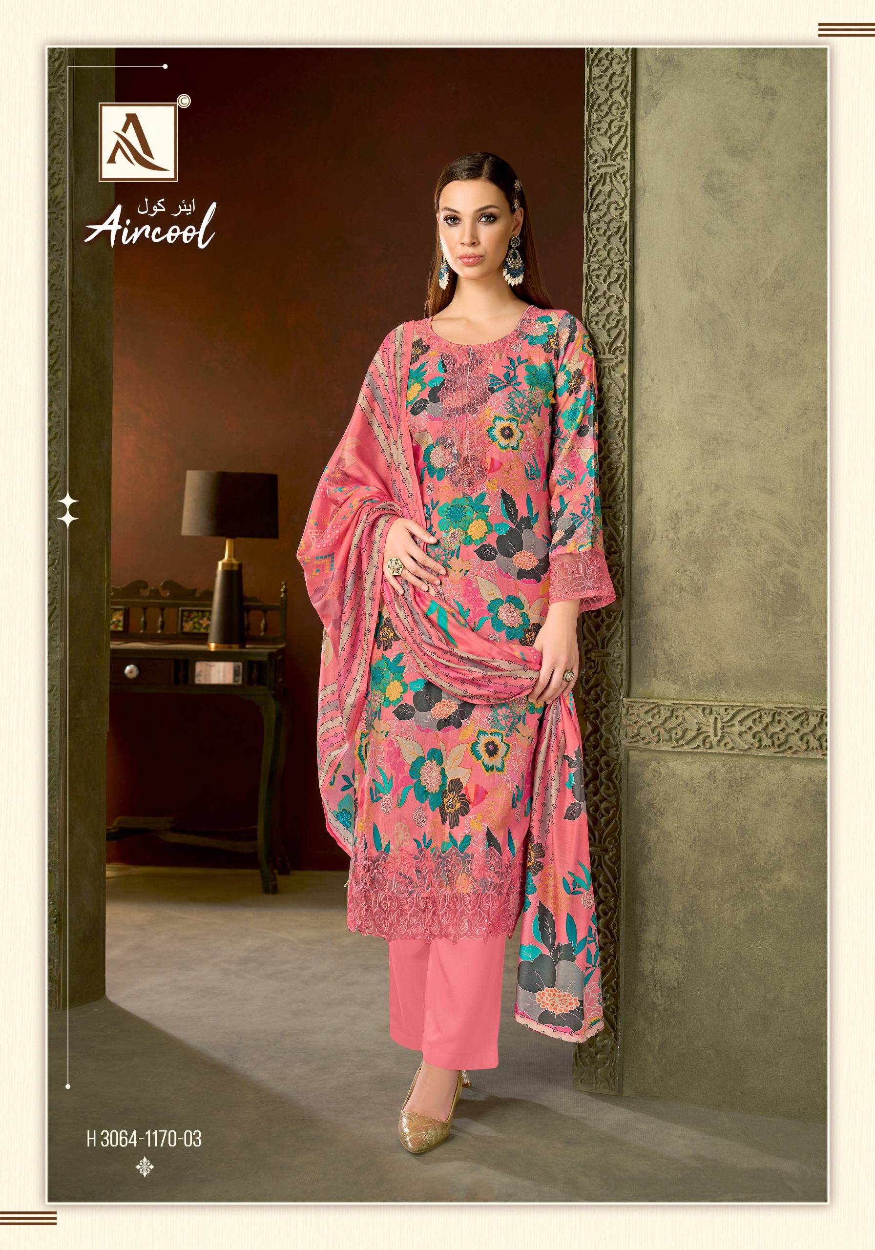 AIRCOOL By Alok Suit 01 To 06 Series Beautiful Festive Suits Stylish Fancy Colorful Ethnic Wear Pure Viscose Maslin Print Dresses At Wholesale Price